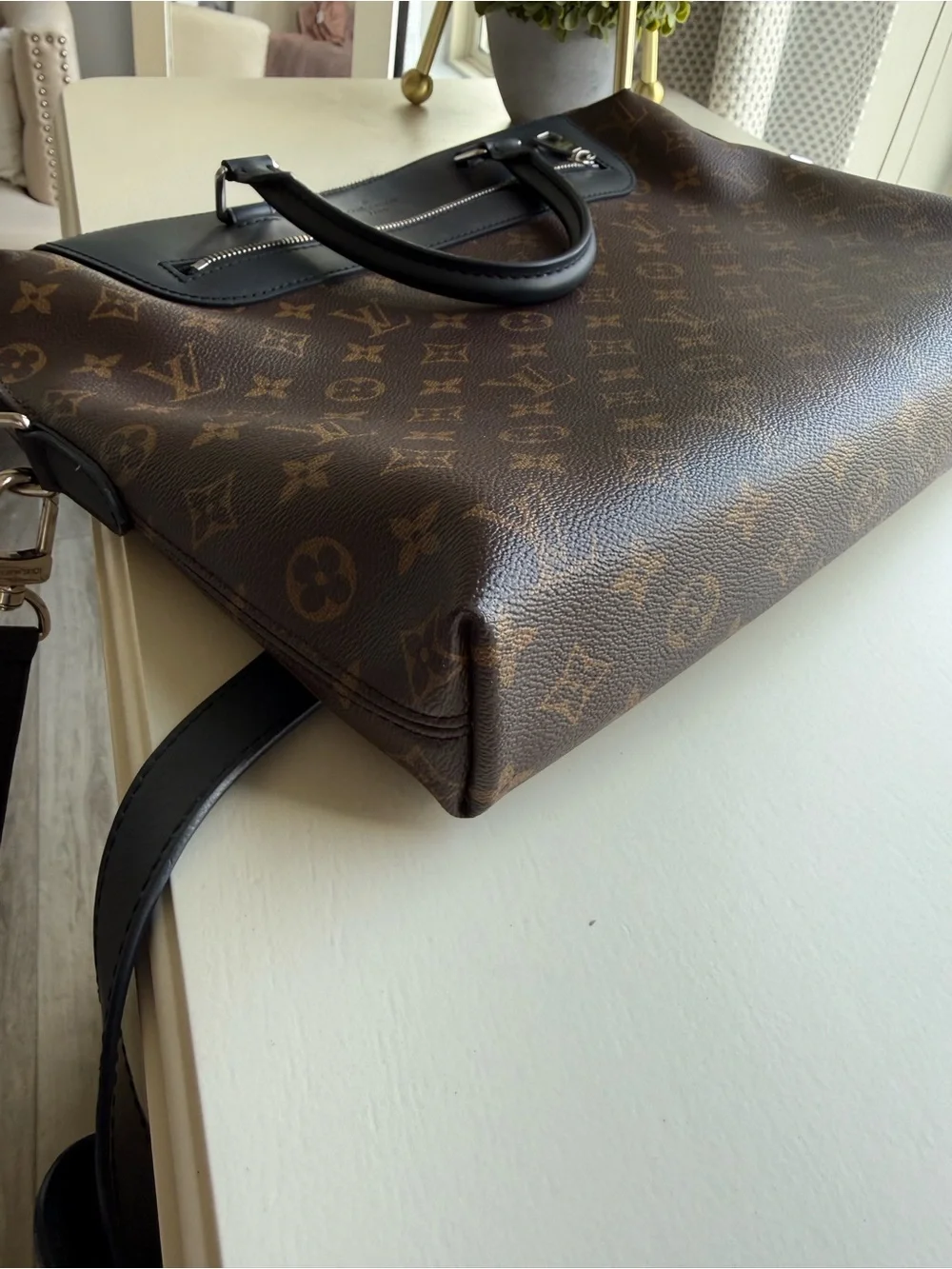 Louis Vuitton Monogram Canvas Travel Tote - Brown